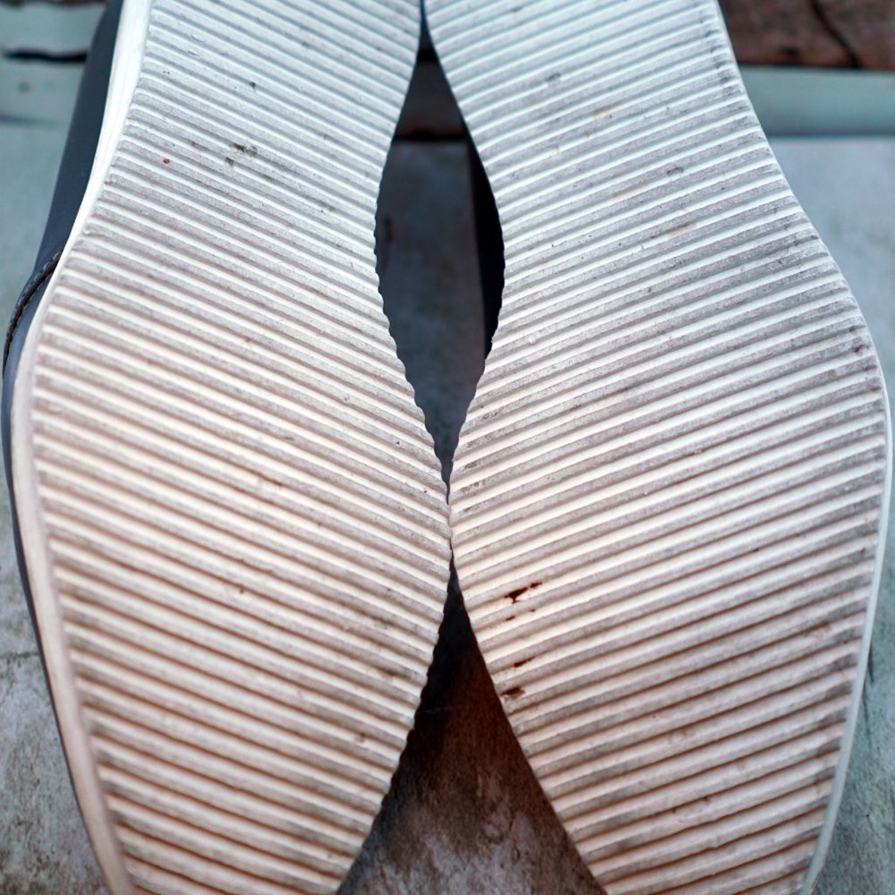 Women's Navy Slip-On Leather Loafers - Picture 5 of 5